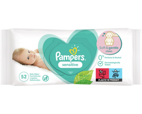 Салфетки влажные Pampers Sensitive 52 шт